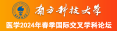 亚洲艹逼网站南方科技大学医学2024年春季国际交叉学科论坛